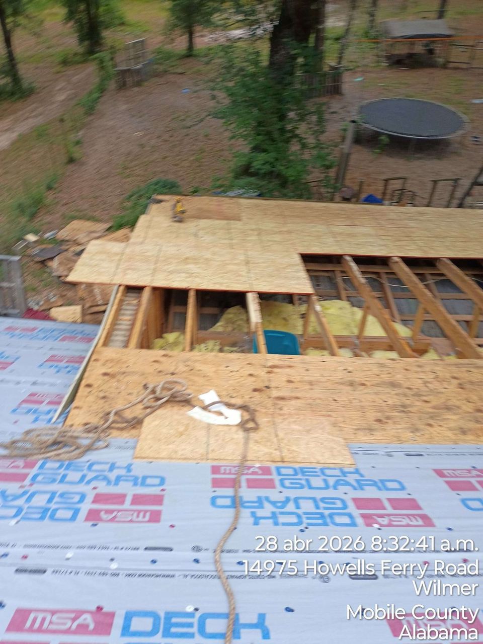Roof repair work by All Phase Roofing, April 2026