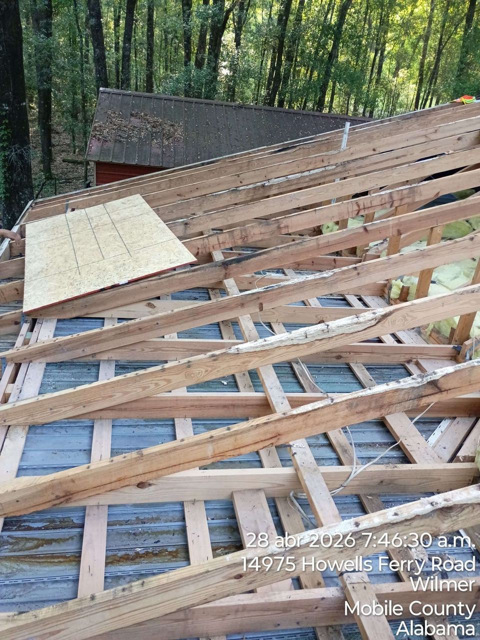 Roof repair work by All Phase Roofing, April 2026