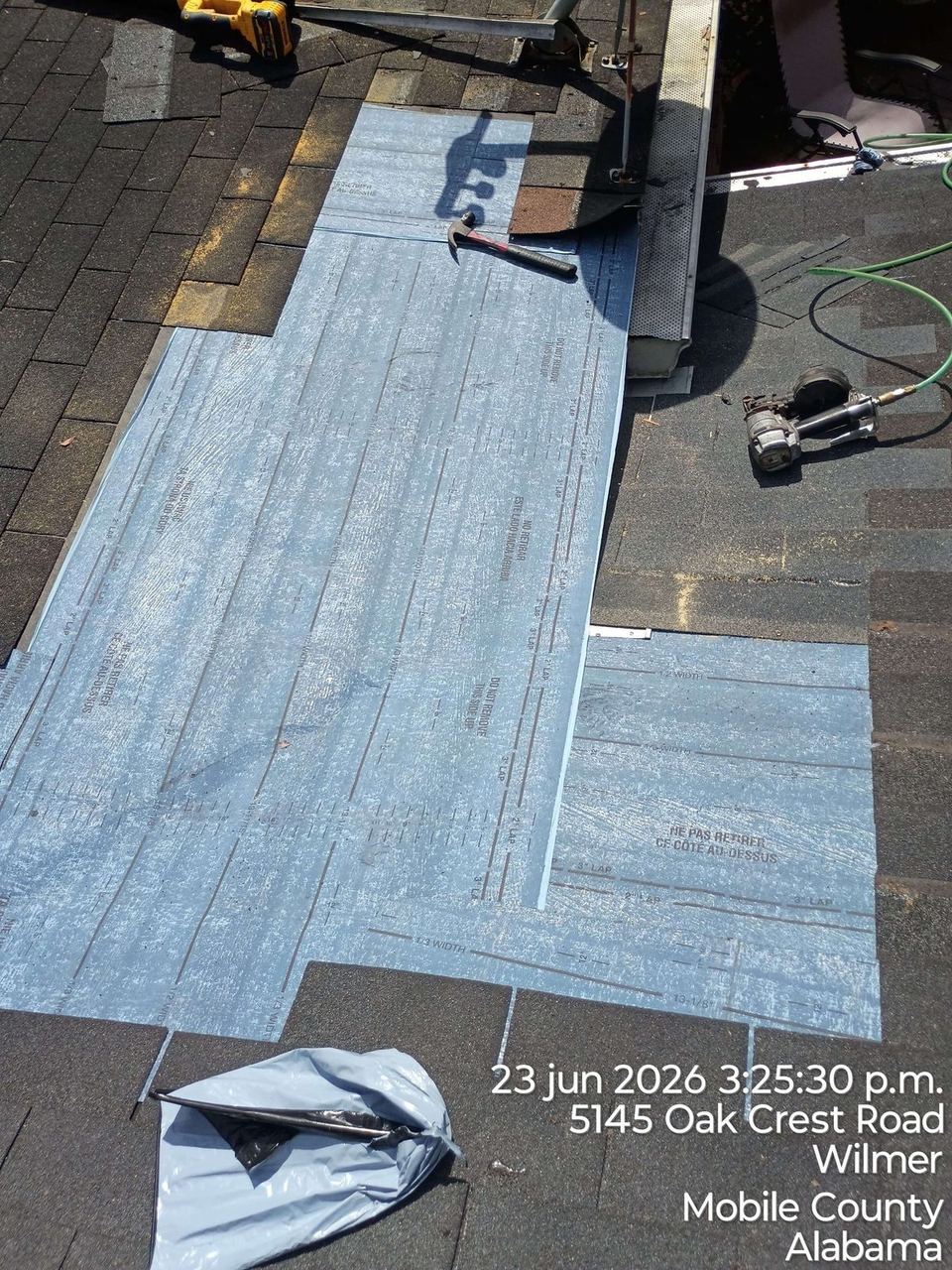 Roof repair work by All Phase Roofing, June 2026