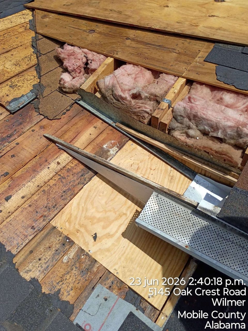 Roof repair work by All Phase Roofing, June 2026