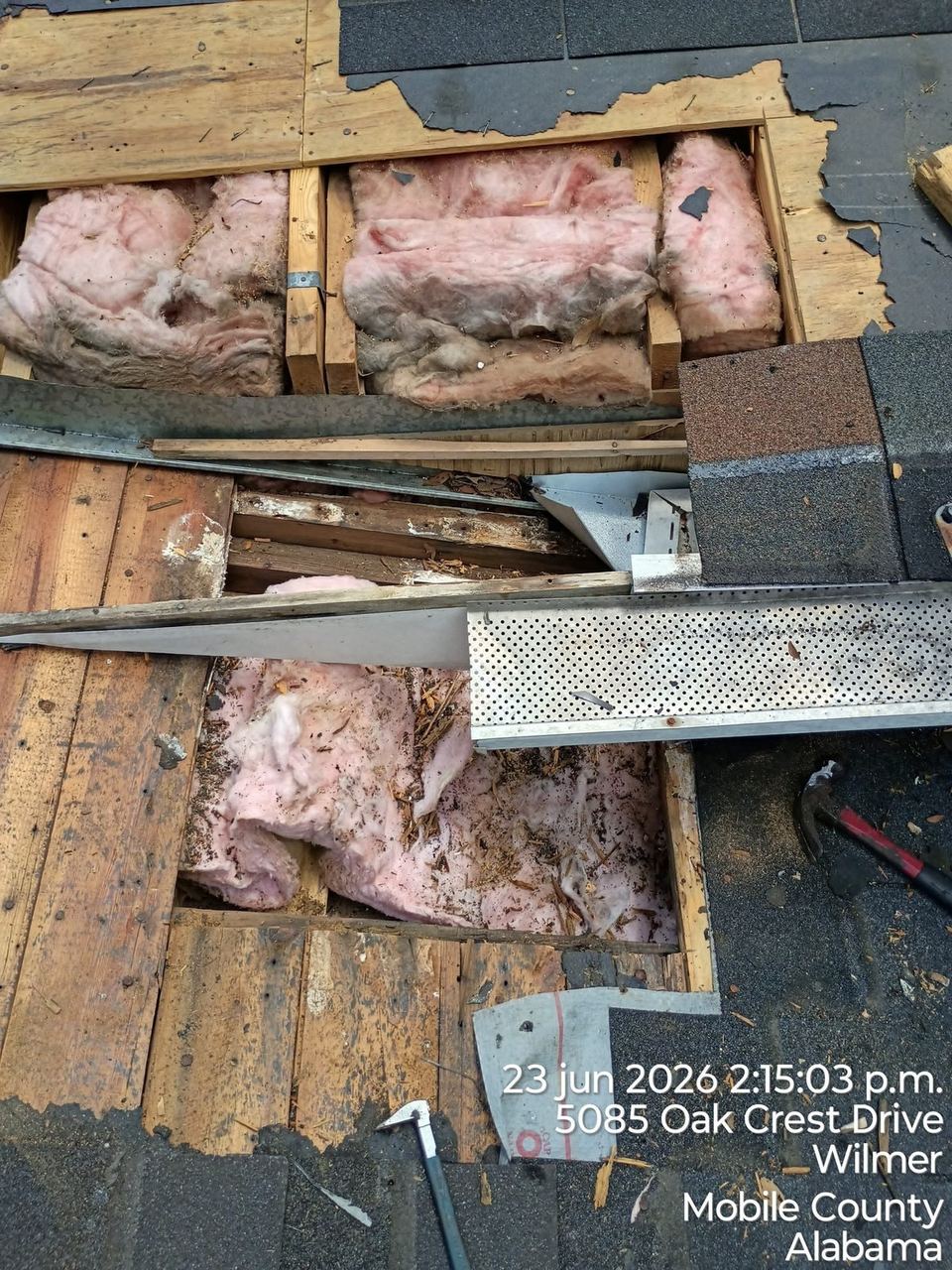 Roof repair work by All Phase Roofing, June 2026
