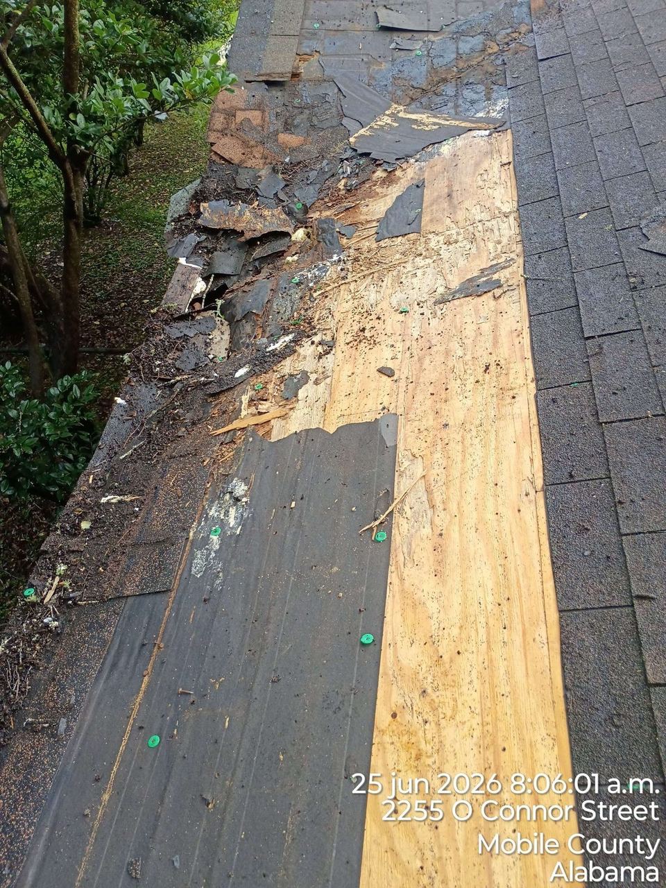 Roof repair work by All Phase Roofing, June 2026