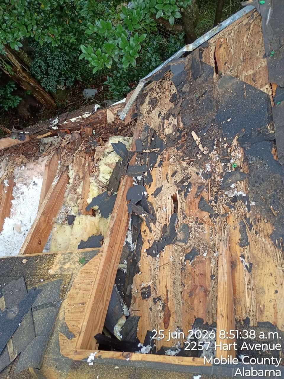 Roof repair work by All Phase Roofing, June 2026