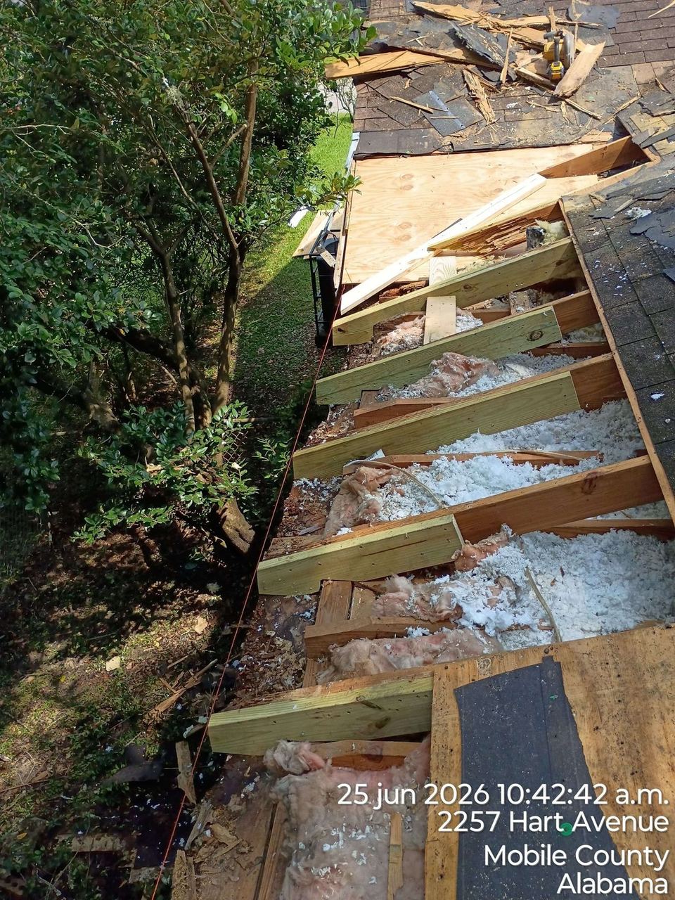 Roof repair work by All Phase Roofing, June 2026